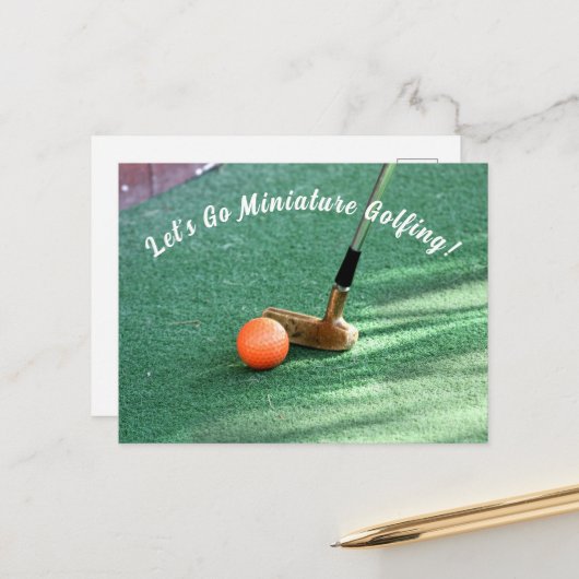 ミニチュア・ゴルフ・デイ ポストカード (正面/裏面インサイチュ)