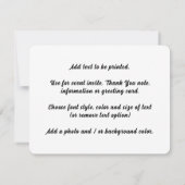 ミニチュア・ゴルフ・デイ 招待状 (裏面)