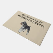 ミニチュア·シュナおもしろいウザー·ドッグ·ブリード歓迎 ドアマット (アングル)