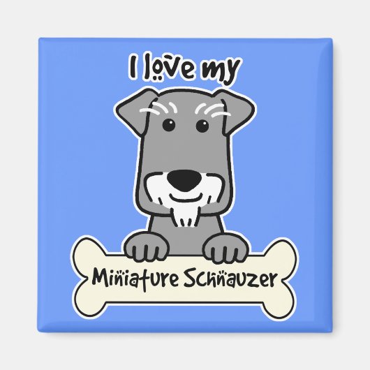 ミニチュア・シュナウザーが大好き マグネット (正面)