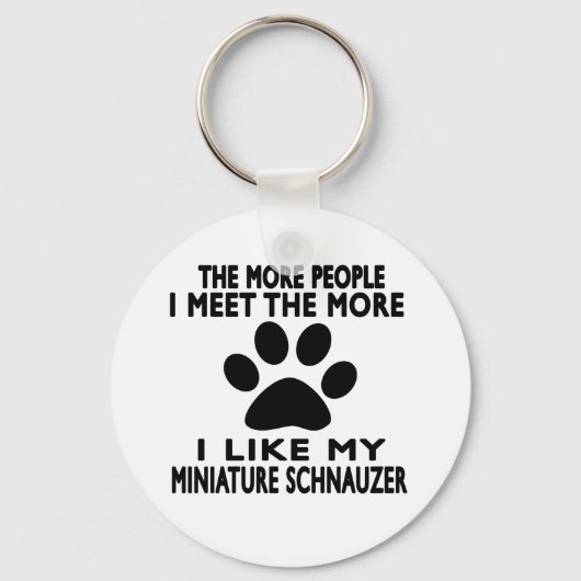 ミニチュア・シュナウザーが好き。 キーホルダー (正面)