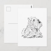 ミニチュア・シュナウザーのポストカード – 犬のイラスト ポストカード (正面/裏面)