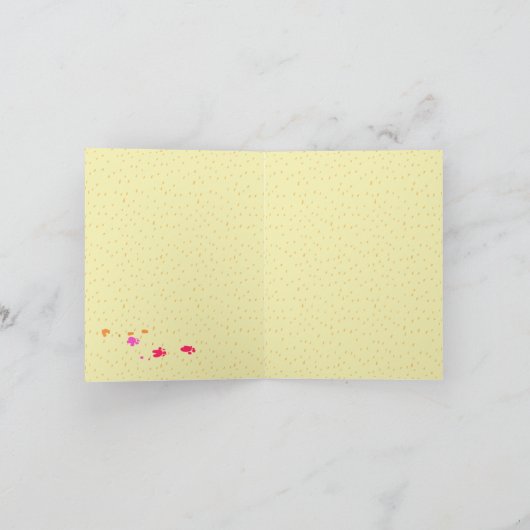 ミニチュア・シュナウザー犬楽しいアート誕生日パーティー サンキューカード (内部)