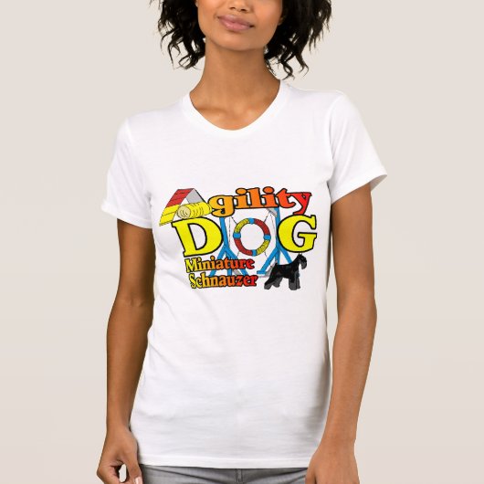ミニチュア_シュナウザー_アジリティ Tシャツ (正面)