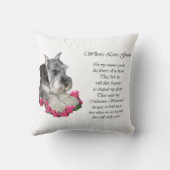 ミニチュア・シュナウザー・アート・ギフト クッション (裏面)