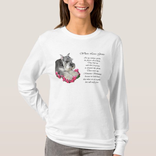 ミニチュア・シュナウザー・アート・ギフト Tシャツ (正面)
