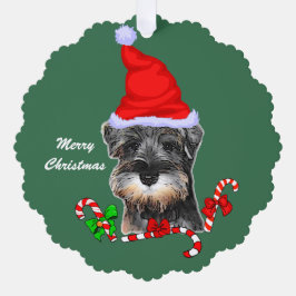 ミニチュア・シュナウザー・クリスマス オーナメントカード