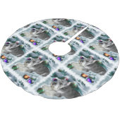 ミニチュア・シュナウザー・クリスマス ブラッシュドポリエステルツリースカート (アングル)