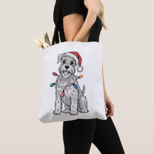 ミニチュア・シュナウザー クリスマス プレゼント 犬好きへのギフト トートバッグ