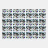 ミニチュア・シュナウザー・クリスマス ラッピングペーパーシート (正面)