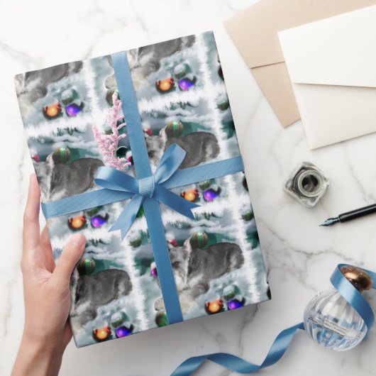 ミニチュア・シュナウザー・クリスマス ラッピングペーパー (ギフト)