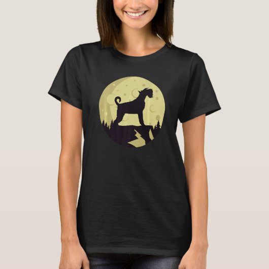 ミニチュア シュナウザー 犬 レトロ 2 Tシャツ (正面)