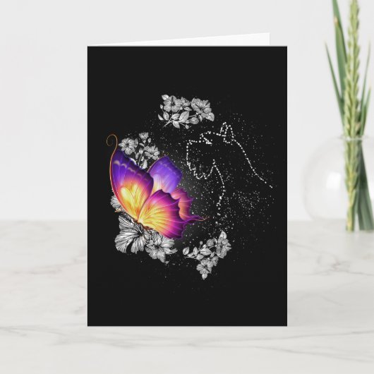 ミニチュア シュナウザー 犬 天国 犬 記念 カード (正面)