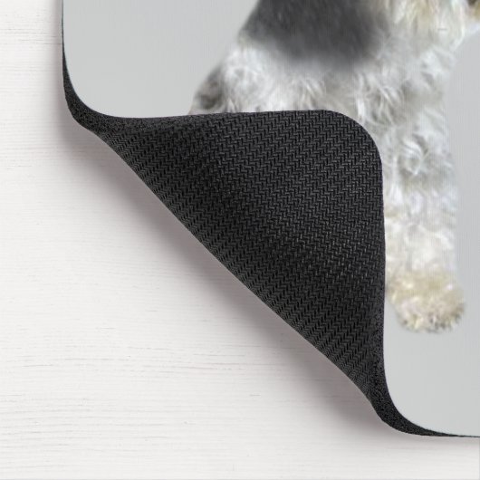 ミニチュア・シュナウツァーにちょうどおもしろいのマウスパッドがありたいと思います マウスパッド (コーナー)