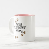 ミニチュア・シュナウツァーのお母さん ツートーンマグカップ (正面左)