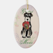 ミニチュア・シュナウツァーのハートのお母さん セラミックオーナメント (右)