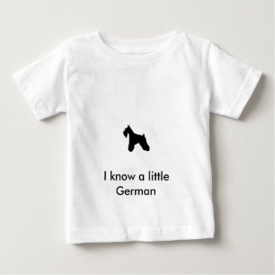 ミニチュア・シュナウツァーの乳児のTシャツ ベビーTシャツ
