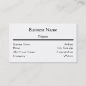 ミニチュア・シュナウツァーの名刺- #3 名刺 (裏面)