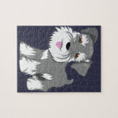 ミニチュア・シュナウツァーの子犬 ジグソーパズル (横)