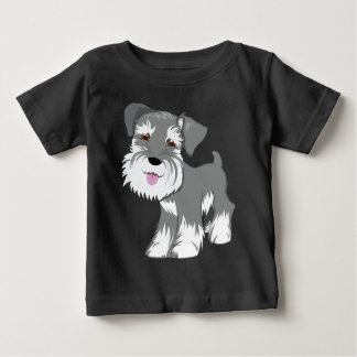 ミニチュア・シュナウツァーの子犬 ベビーTシャツ
