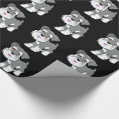 ミニチュア・シュナウツァーの子犬 ラッピングペーパー (角)