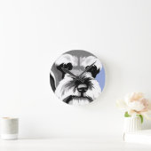 ミニチュア・シュナウツァーの時計 ラウンド壁時計 (ホーム)
