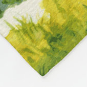 ミニチュア・シュナウツァーの水彩画のデジタル芸術 フリースブランケット (角)