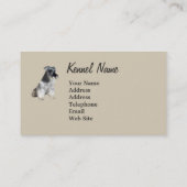 ミニチュア・シュナウツァーの繁殖動物の名刺 名刺 (裏面)