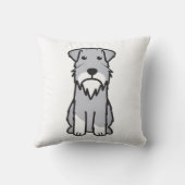 ミニチュア・シュナウツァー犬の漫画 クッション (裏面)