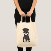ミニチュア・シュナウツァー犬の漫画 トートバッグ (正面(商品))