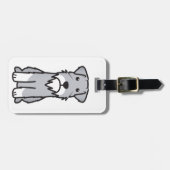 ミニチュア・シュナウツァー犬の漫画 ラゲッジタグ (正面横)