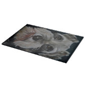 ミニチュア・シュナウツァー-ガラスまな板 カッティングボード (角)