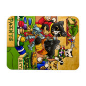 ミニチュア・ナイト・キャット絵を描・モデルの猫マグネット マグネット (横)