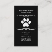 ミニチュア・ピンシャーの子犬 名刺 (裏面)