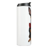 ミニチュア・ピンシャー分Pin Bowtieの上昇温暖気流のタンブラー タンブラー (回転左)