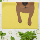 ミニチュア・ピンシャー最低Pin犬のポートレートタオル キッチンタオル (折り畳み)