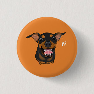 ミニチュア・ピンシャー犬のPinback幸せなボタン 缶バッジ