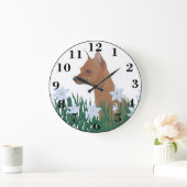 ミニチュア・ピンシャー ラージ壁時計 (ホーム)