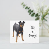 ミニチュア・ピンシャー 招待状 (スタンド正面)