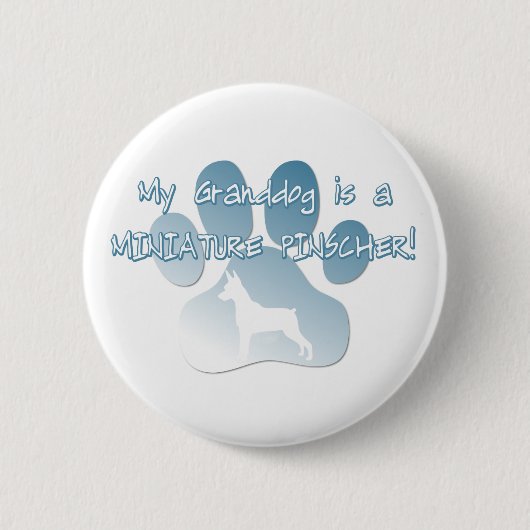 ミニチュア・ピンシャーGranddog 缶バッジ (正面)