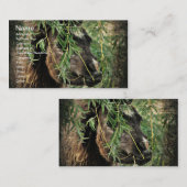 ミニチュア 馬 怒りやすい 名刺 (正面/裏面)