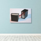 ミニチュアArtis't本とそのボックスを開いたキャンバス キャンバスプリント (インサイチュ (ウッドフロア))