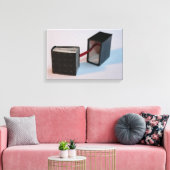 ミニチュアArtis't本とそのボックスを開いたキャンバス キャンバスプリント (インサイチュ (リビング))