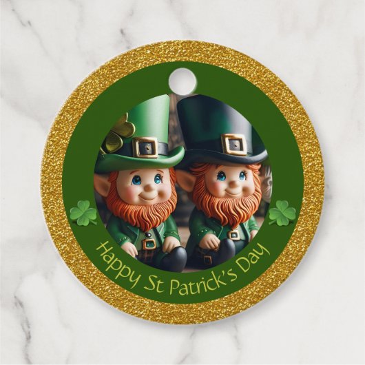 ミニチュアLeprechaun St Patrick's Day 感謝してい RFT フェイバータグ (正面)