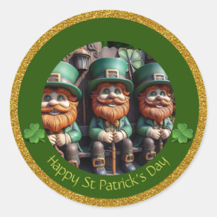 ミニチュアLeprechaun St Patrick's Day 感謝してい RS10 ラウンドシール