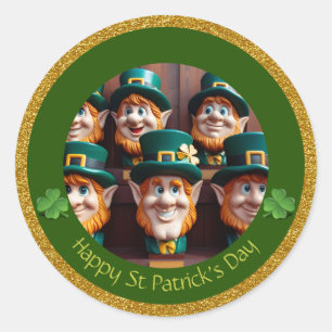 ミニチュアLeprechaun St Patrick's Day 感謝してい RS12 ラウンドシール