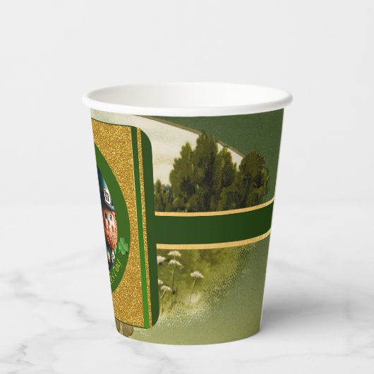 ミニチュアLeprechaun St Patrick's Day PPC 紙コップ (裏面)