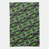 ミニチュアPineconesクローズアップ抽象芸術パターン キッチンタオル (縦)