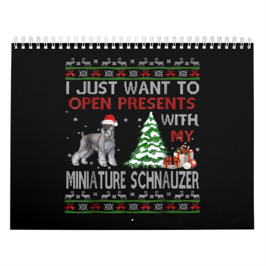 ミニチュアSchでプレゼントを開きたい カレンダー (カバー)