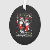 ミニチュアSchnauzerクリスマスミニシュナウザークリスマス オーナメント (正面)